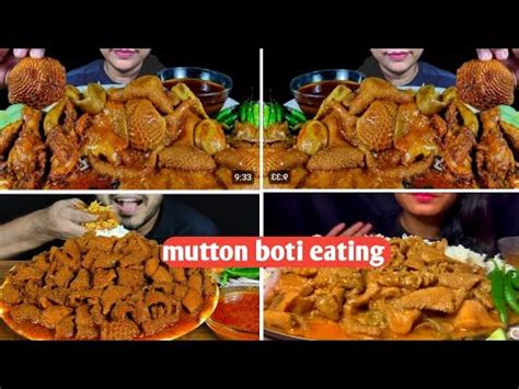 Asmr Eating Spicy Mutton Boti Curry With Rice Mukbang Eating Challenge Youtube