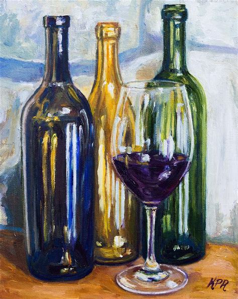 Wine Still Life Painting By Kevin Richard