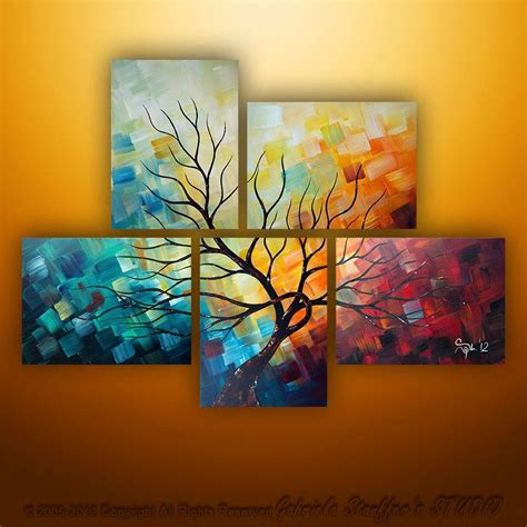 Abstract Painting Acrylic Tree Painting Abstract Art Canvas Home
