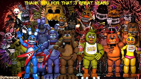 Fnaf Thank You V12 Sfm Fnaf 3rd Anniversary Poster Fi