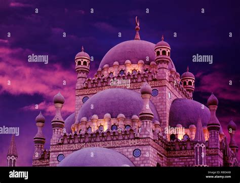 Islamic Background With The Al Sahaba Mosque In Sharm El Sheikh Against