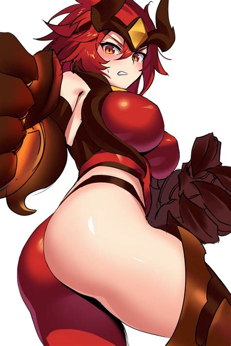 Rule 34 Angry Ass Blush Guardian Tales Large Breasts Ndgd Red Hair Thick Thighs Upset Vishuvac