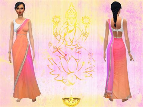 India1multicoloredsaree Sims Sims 4 Sims Cc