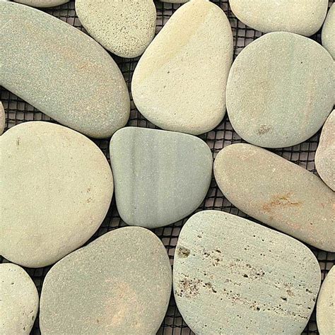 Solistone River Rock Pebbles 10 Pack Turquoise 12 In X 12 In Honed