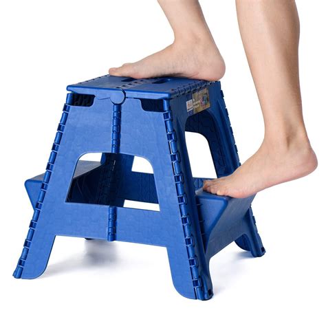 Acko 2 In 1 Dual Purpose Folding Step Stool Two Step Ladder Durable