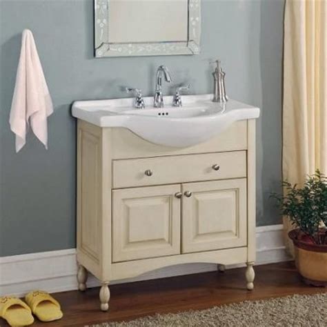 W bath vanity in white with cultured marble vanity top in white with white basin. Narrow Bathroom Vanities - A Simple Solution For A Small ...