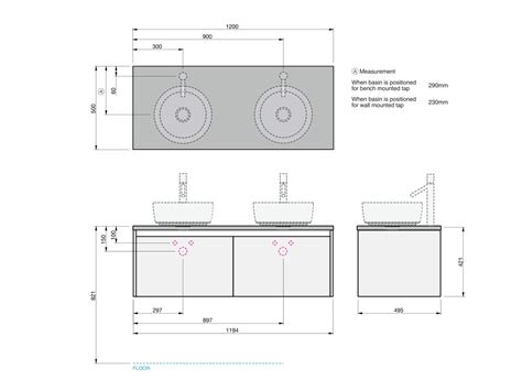 Kayla Wall Hung Vanity Unit 1200 2 Drawers Cherry Pie Soft Basin Double