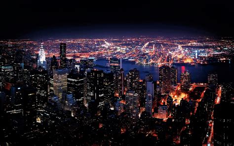 Download New York City At Night Hd Wallpaper Background Image By