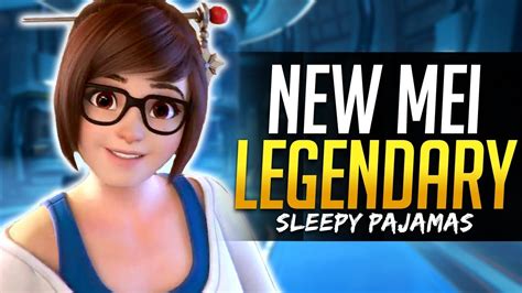 Overwatch New Legendary Mei Skin Sleepy Pajamas Mei Youtube