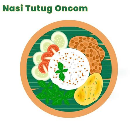 Nasi Tutug Oncom Wallpaper Natal Lucu Ilustrasi Makanan Ilustrasi