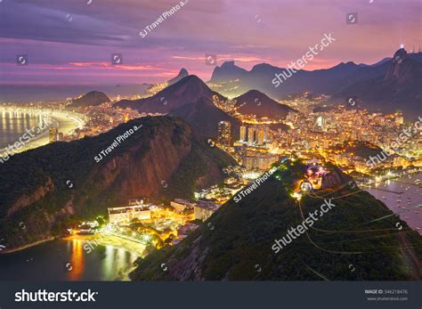 Night View Of Rio De Janeiro Brazil Stock Photo 346218476
