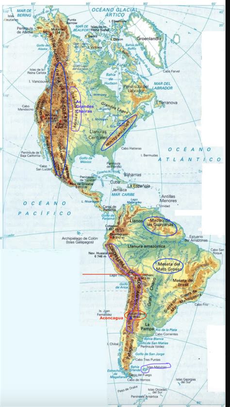 Juegos De Geografía Juego De Mapa Físico América Océanos Ríos E