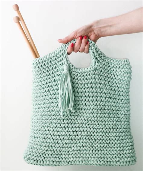 Easy Knit Tote Bags 10 Free Patterns