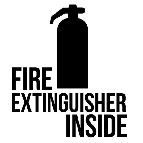 Fire Extinguisher Inside Decal With Symbol Us Decals