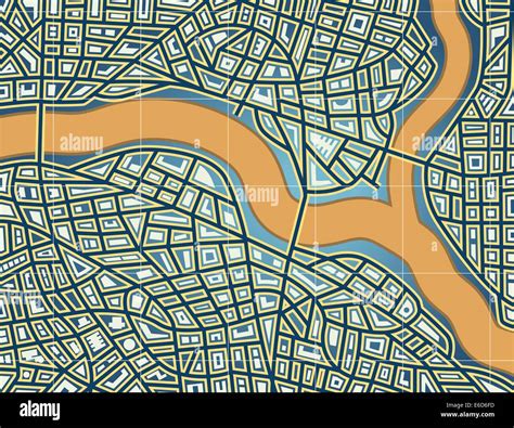 Colorful Editable Vector Map Of A Generic City Stock Vector Image And Art