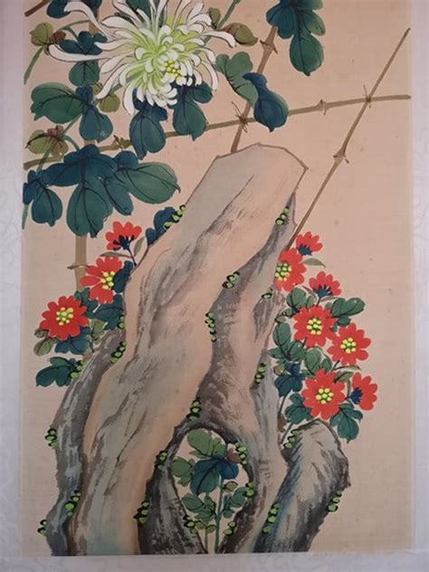Antique Chinese Gongbi Painting Flowers And Butterflies Ink Etsy