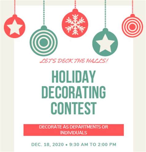 Holiday Cubicle Decorating Contest Flyer Psoriasisguru