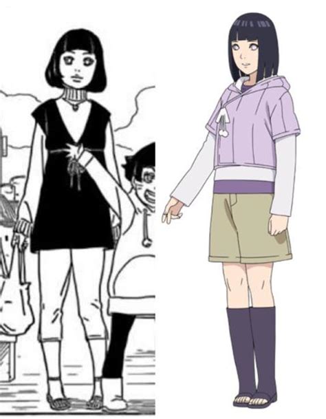 Why Hinata Looks So Different In The Manga Than In The Anime R Boruto