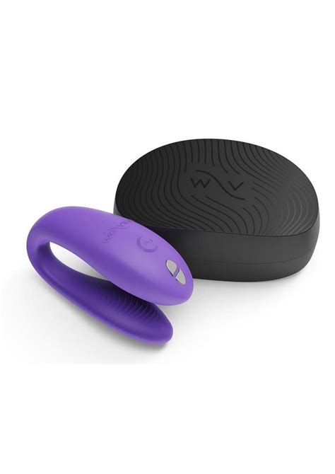 we vibe sync go app control rechargeable silicone couples vibrator light purple shop velvet
