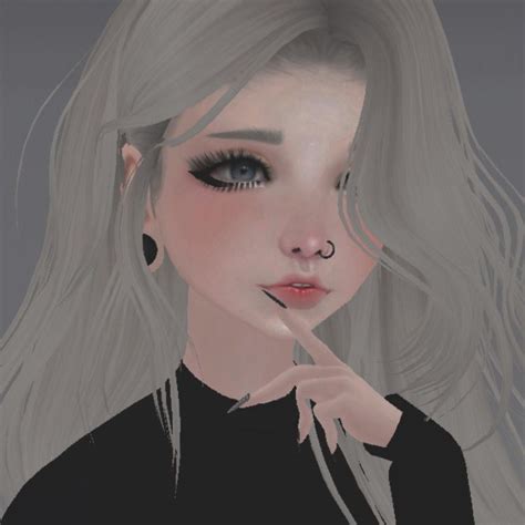 Imvu Pfp Рисунки девушки Кибергот Белокурые девочки