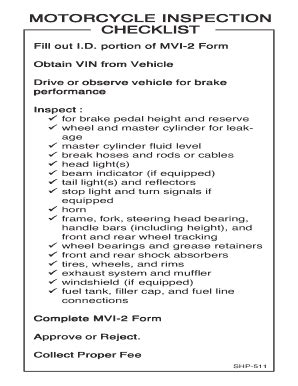 Motorcycle Inspection Checklist Pdf Reviewmotors Co