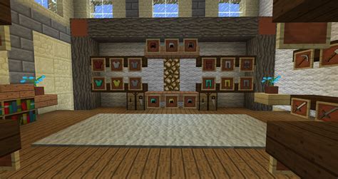 Banners were added in minecraft 1.8 for java edition and are commonly used before with dual or one color only. Minecraft Garderobe Bauen : Kuche Minecraft Bauen Huf Haus ...