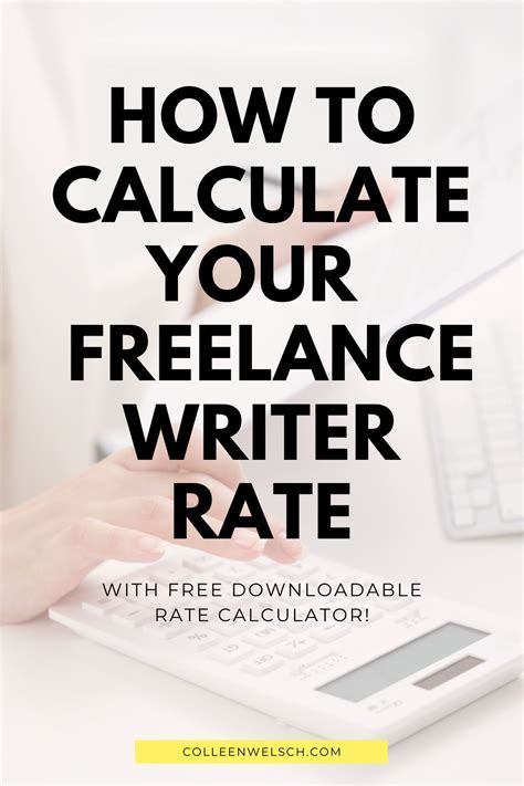 Freelance Writer Rates How Much To Charge Free Calculator The