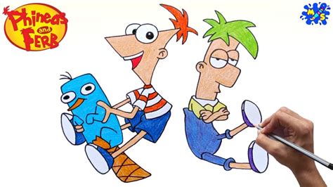 Phineas And Ferb Drawing How To Draw Phineas Ferb And Perry Easy