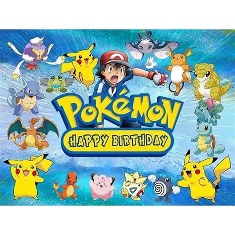 Pokemon Birthday Party Supplies Backdrop Hobbies And Toys Stationery