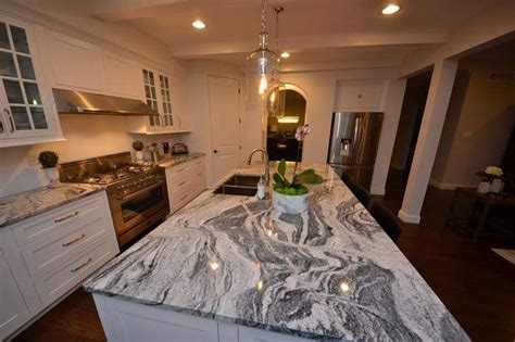 Silver Cloud Granite Granite Kitchen Island Granite Countertops