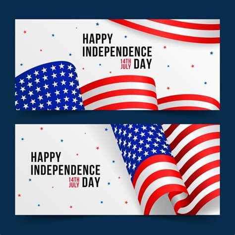 Free Vector Independence Day Banners Template