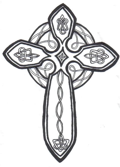 Celtic Cross Coloring Pages At Free Printable