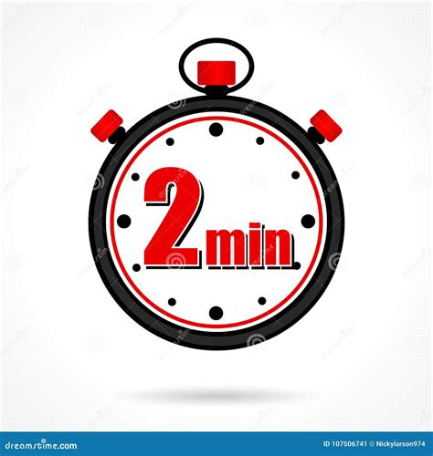 Two Minutes Stopwatch Stock Vector Illustration Of Vector 107506741