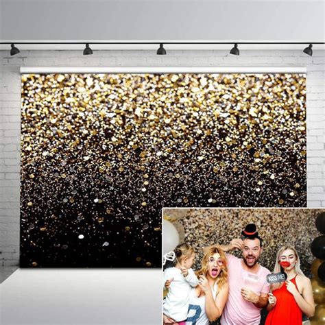 Mocsicka Gold Glitter Backdrop Astract Bokeh Dots Black Z1q Envío Gratis