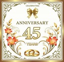 45 anniversario di matrimonio in una bella cornice 48th Wedding ...