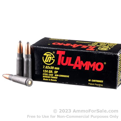 1000 Rounds Of Bulk 124gr Sp 762x39mm Ammo For Sale By Tula
