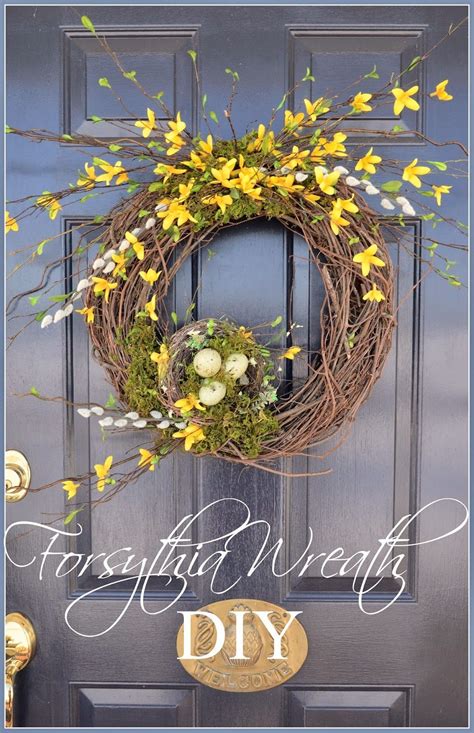 Forsythia Wreath Diy Stonegable In 2020 Diy Wreath Spring Wreath