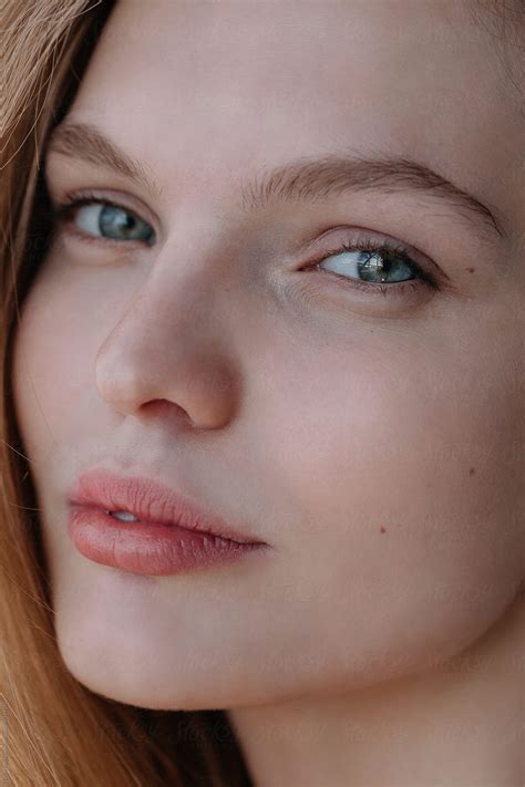 Closeup Beauty Portrait Of Attractive Young Woman By Stocksy