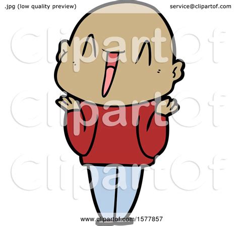 Happy Cartoon Bald Man By Lineartestpilot 1577857