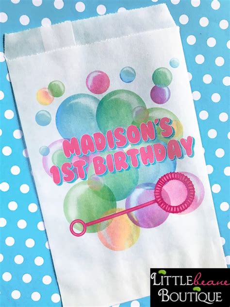Bubble Party Favor Bags Bubble Party Blowing Bubbles Bubble Birthday