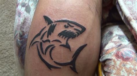 Getting Inked Time Lapse My Tribal Shark Tattoo My Art