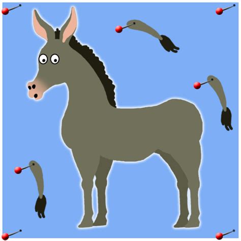 Pin The Tail On The Donkey Game Graphic Madlantern Arts