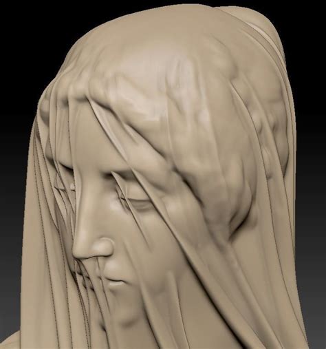 Classical Statue Bust The Veiled Virgin Giovanni Strazza 3d Model 3d Printable Cgtrader