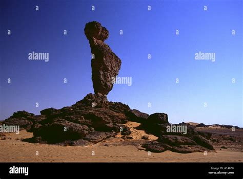 Libya Desert Sahara Akakus Mountains Monument Of Nature The Finger Of