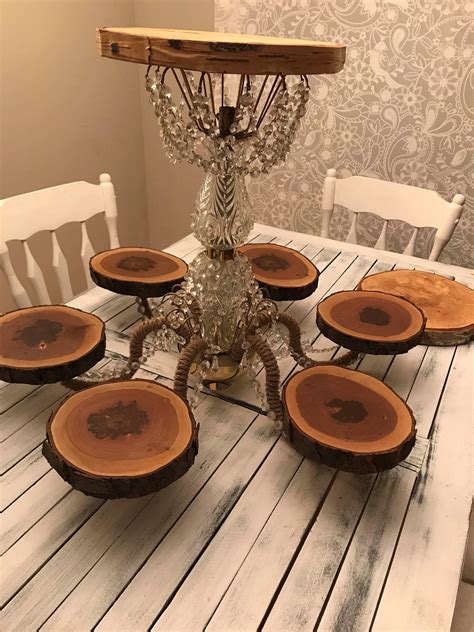 Working On A Unique And Rustic Cake Stand For A Client She Owns A