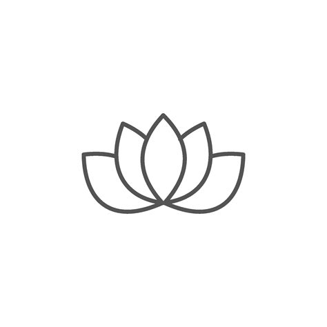 Lotus Flower Outline Vector Art Icons And Graphics For Free Download
