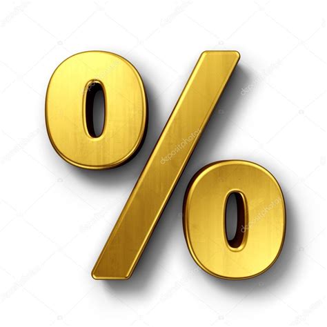 Percentage Sign In Gold — Stock Photo © Zentilia 8293034
