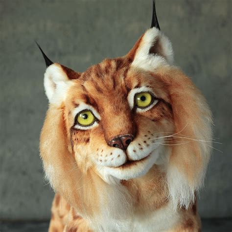 Realistic Big Red Wild Cat Lynx Artist Poseable Soft Toycollectible