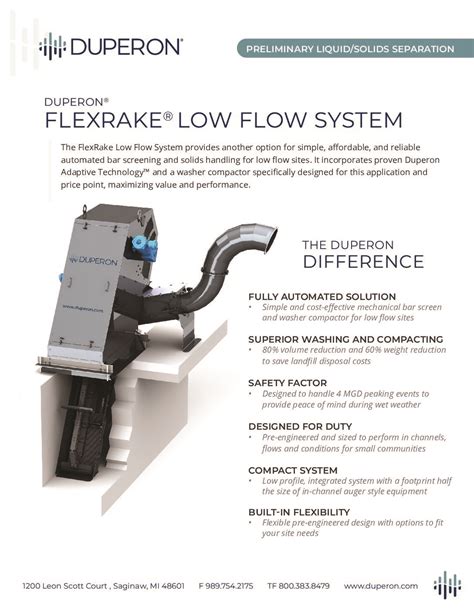 Flexrake Low Flow From Duperon Corporation