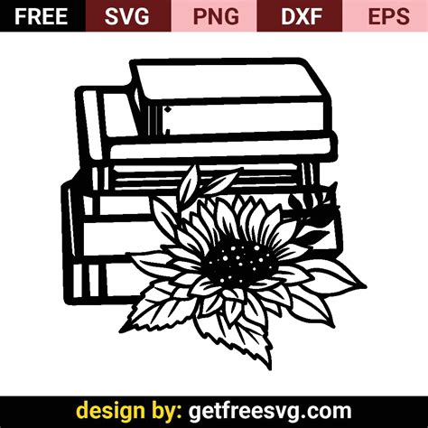 Free Floral Book SVG Cut File PNG DXF EPS 225-Free Floral Book svg